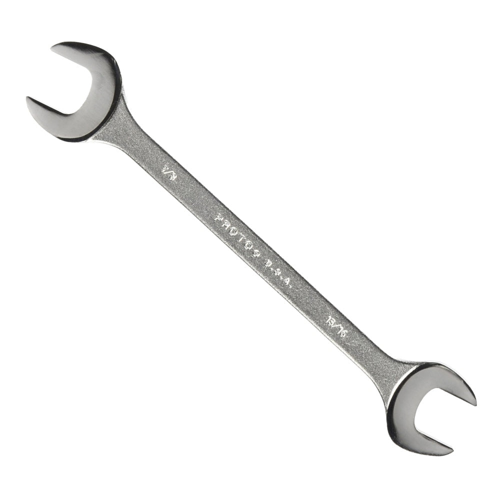 Proto J3440 Extra Thin Satin Finish 13/16", 7/8" Double Open End Wrench, SAE, 10"
