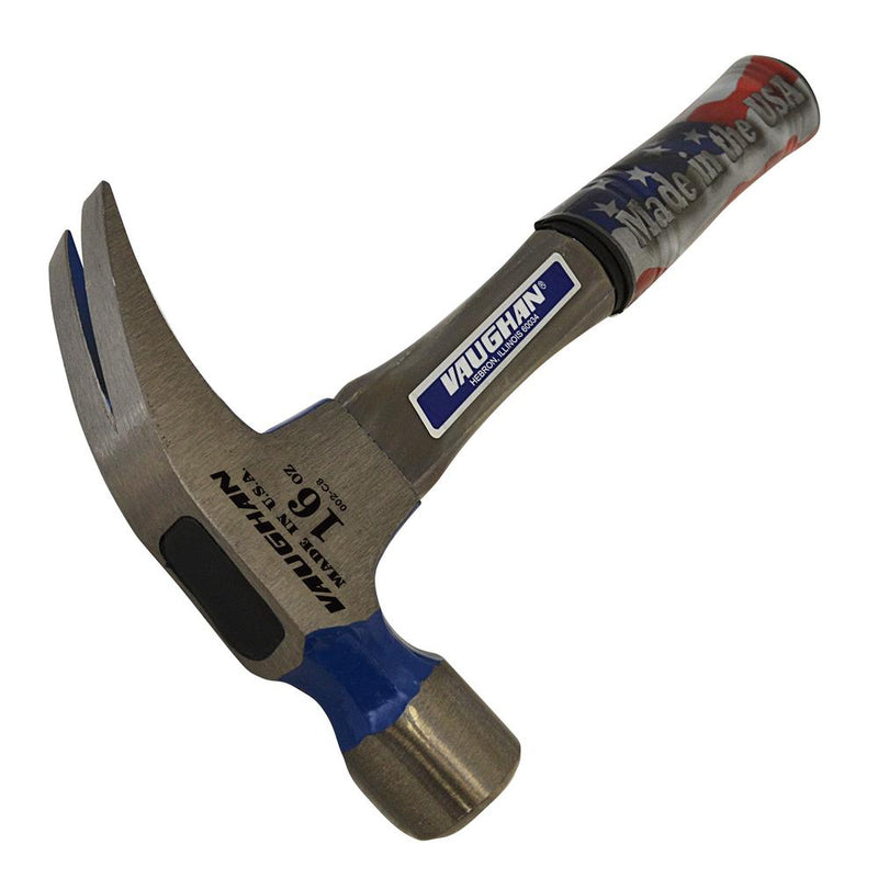 Vaughan FS505M 24 oz. Straight Claw Hammer - Fiberglass Handle Milled Face - 2