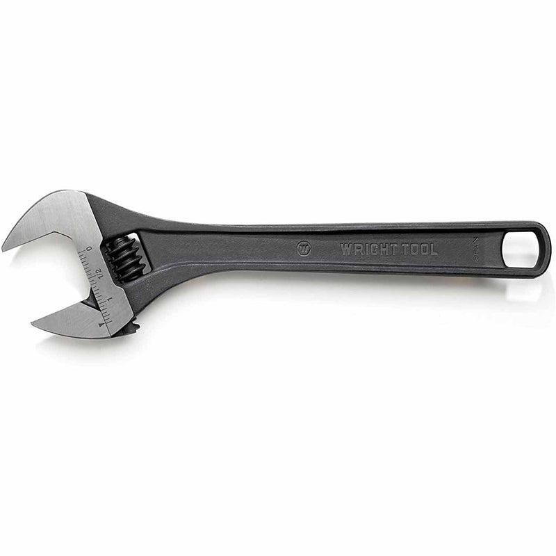 Wright Tool 9AB08 Adjustable Wrench Max. Capacity 1-1/8" Black Industrial - 8"